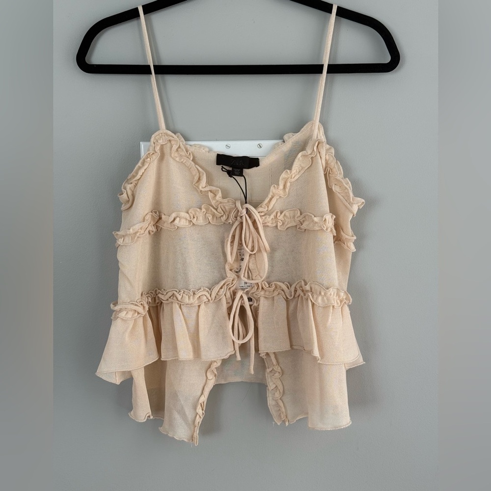 Zara Ruffled Knit Top - Picture 2 of 5